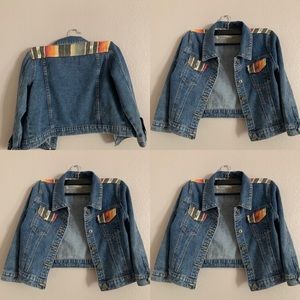 Girls Jean jacket with serape